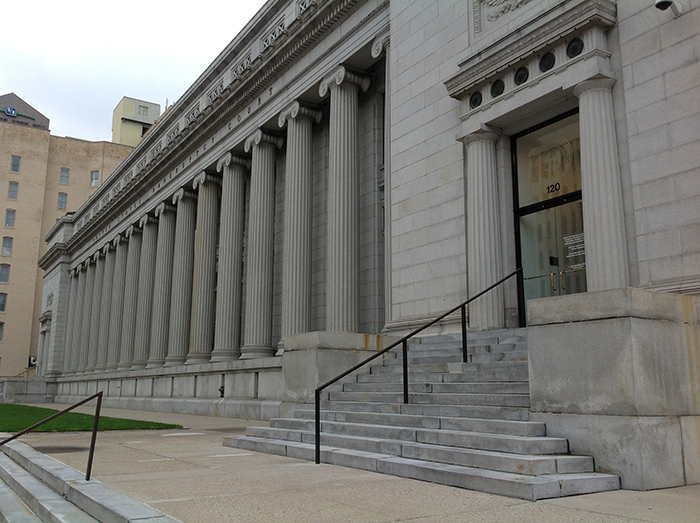 The outside of the Milwaukee County courthouse.